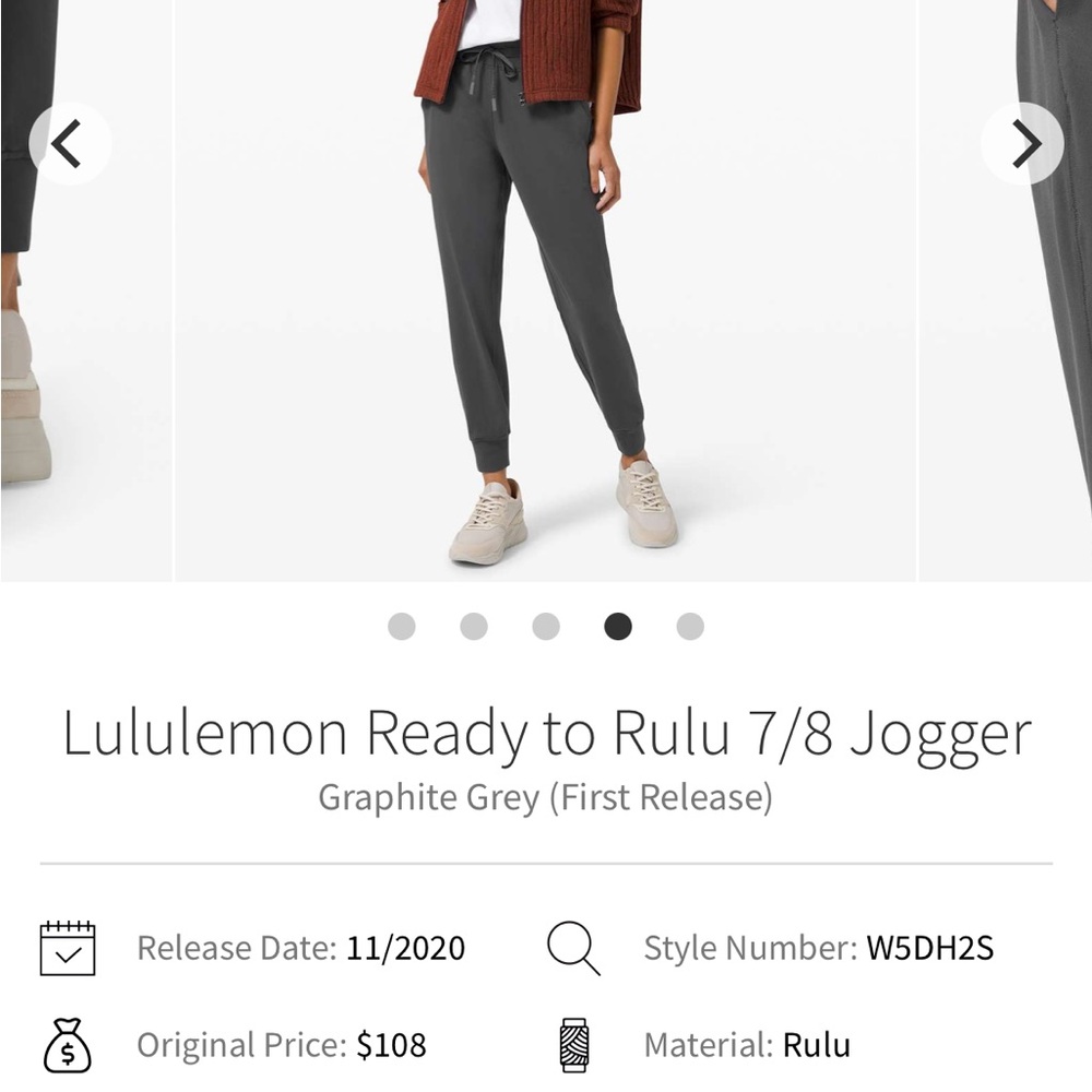 lululemon athletica Charcoal Jogger Pants